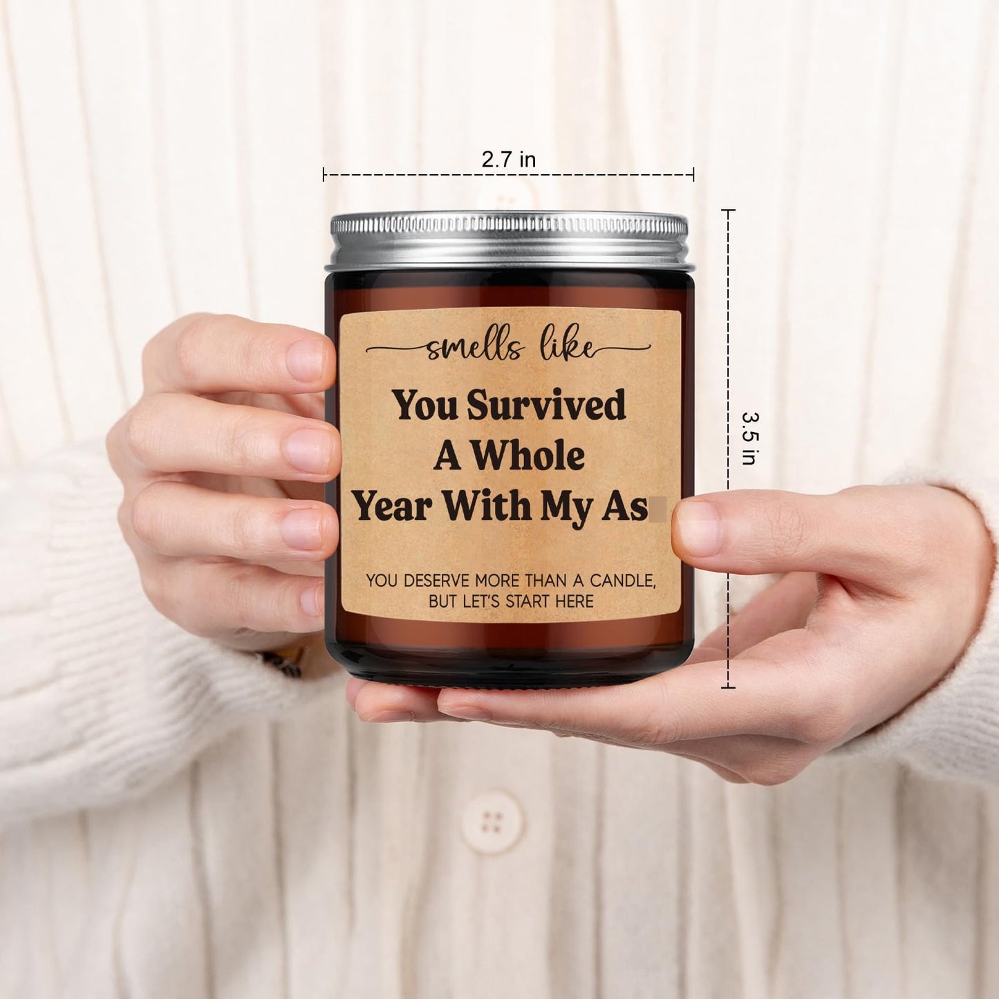 GSPY Scented Candle, 1st Anniversary Candle Gifts for Boyfriend, Girlfriend - 1 Year Paper Anniversary Happy Gifts for Couple, Him, Her - First, One Year Wedding Anniv. Presents for Husband, Wife