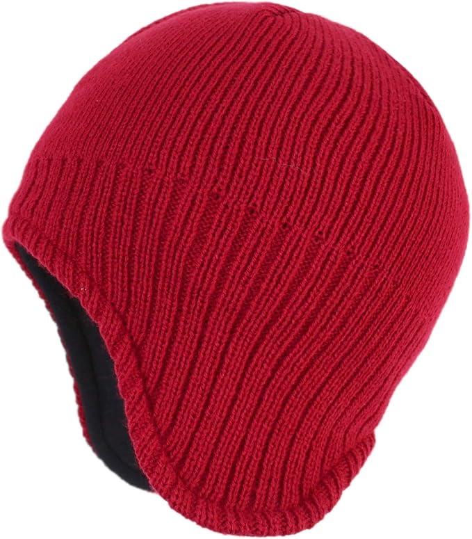 Connectyle Men's Knit Winter Hat with Ear Flaps Fleece Lined Beanie Warm Knitted Skull Cap Beanies Watch Hat
