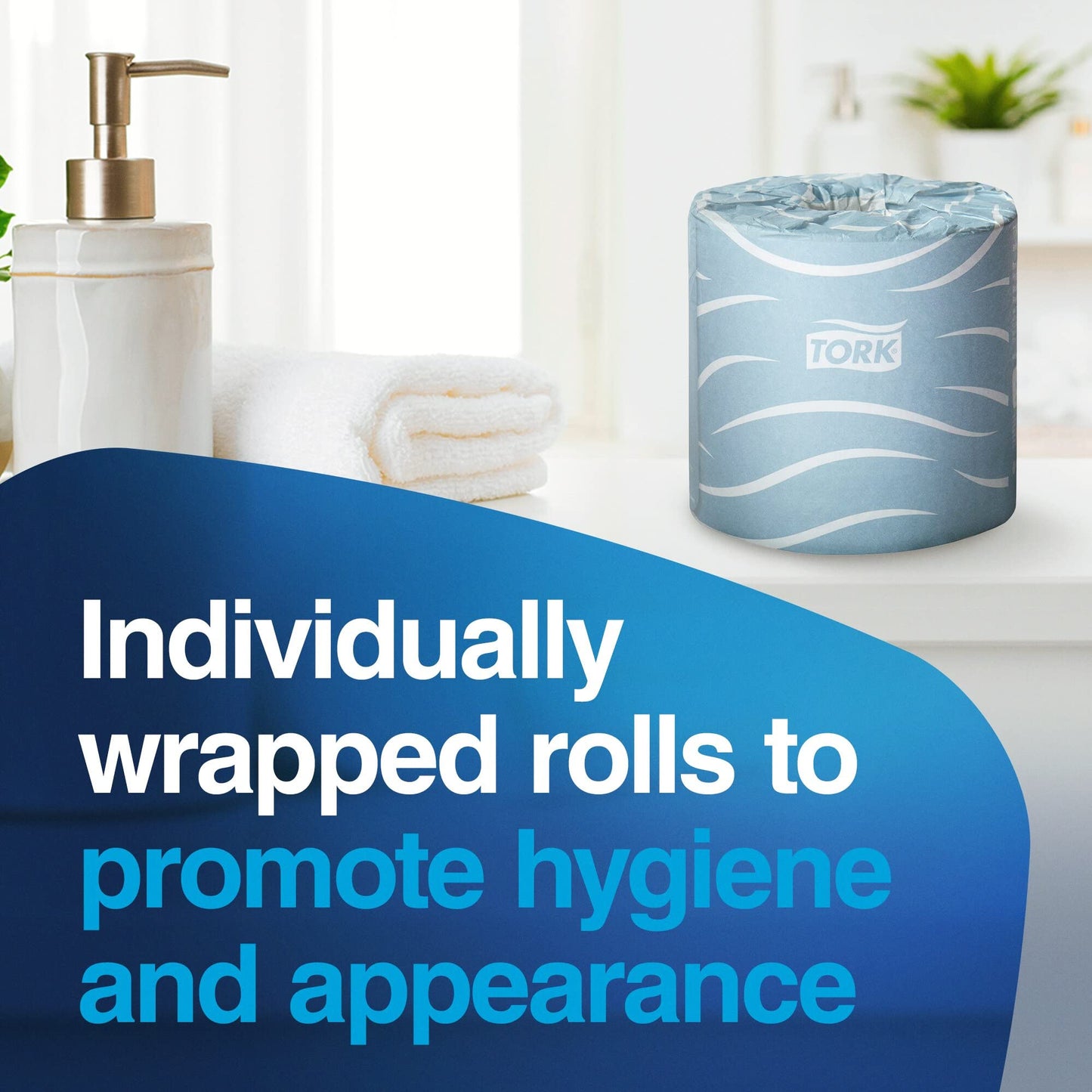 Tork Bath Tissue Roll Advanced 2-ply For everyday use at home Biodegradable 4x3.75", 500 sheets/roll, 48 rolls/case