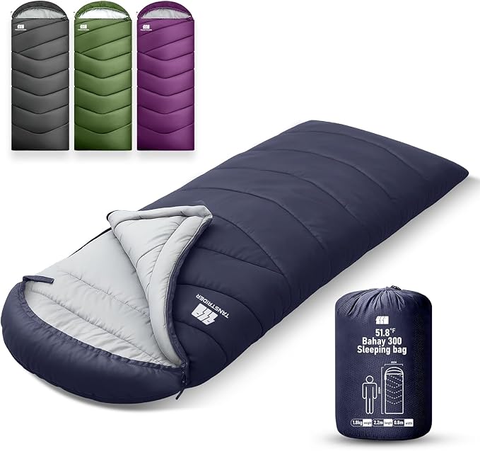 TANSTRIDER Sleeping Bags for Adults Cold Weather & Warm,Backpacking Camping Sleeping Bag for Tall Girls Boys,Lightweight,C...