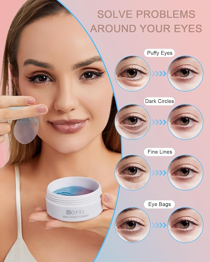 Under Eye Patches for Puffy Eyes and Dark Circles Hydrating Eye Mask with Collagen Eye Gel Pads Reduce Wrinkles Skin Treatment 30 Pairs