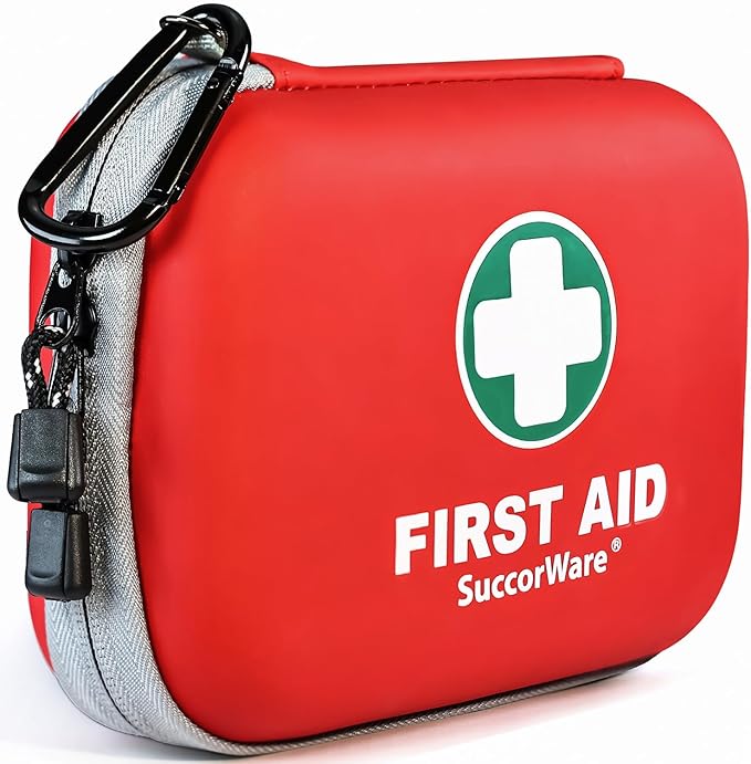 SuccorWare 150 Pieces Mini First Aid Kit - Small Medical Kit with Hard Shell - Emergency First Aid Kit for Car, Travel, Ho...