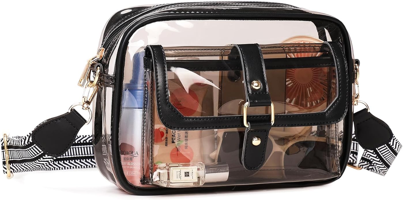 PIG PIG GIRL Clear Bag for Stadium Events, Clear Purses for Women, Small Crossbody Purse for Concerts Sports Events Festivals