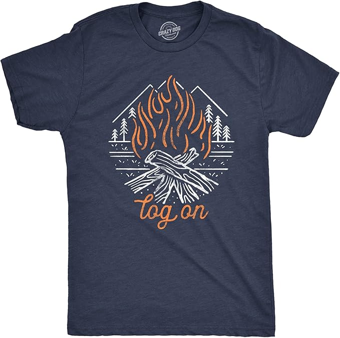 Mens Camping T Shirts Funny Camp Tees for Guys Cool Shirts for Outdoor Camping