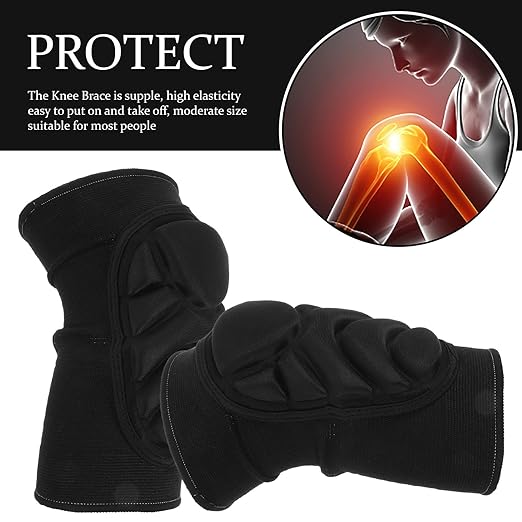 GOOHOCHY Kneeling Pads and Knee Protectors for Gardening and Flooring Work, Medium Size Sponge Cushion with Thick Breathable Shock-Absorbing Support, 1 Pair