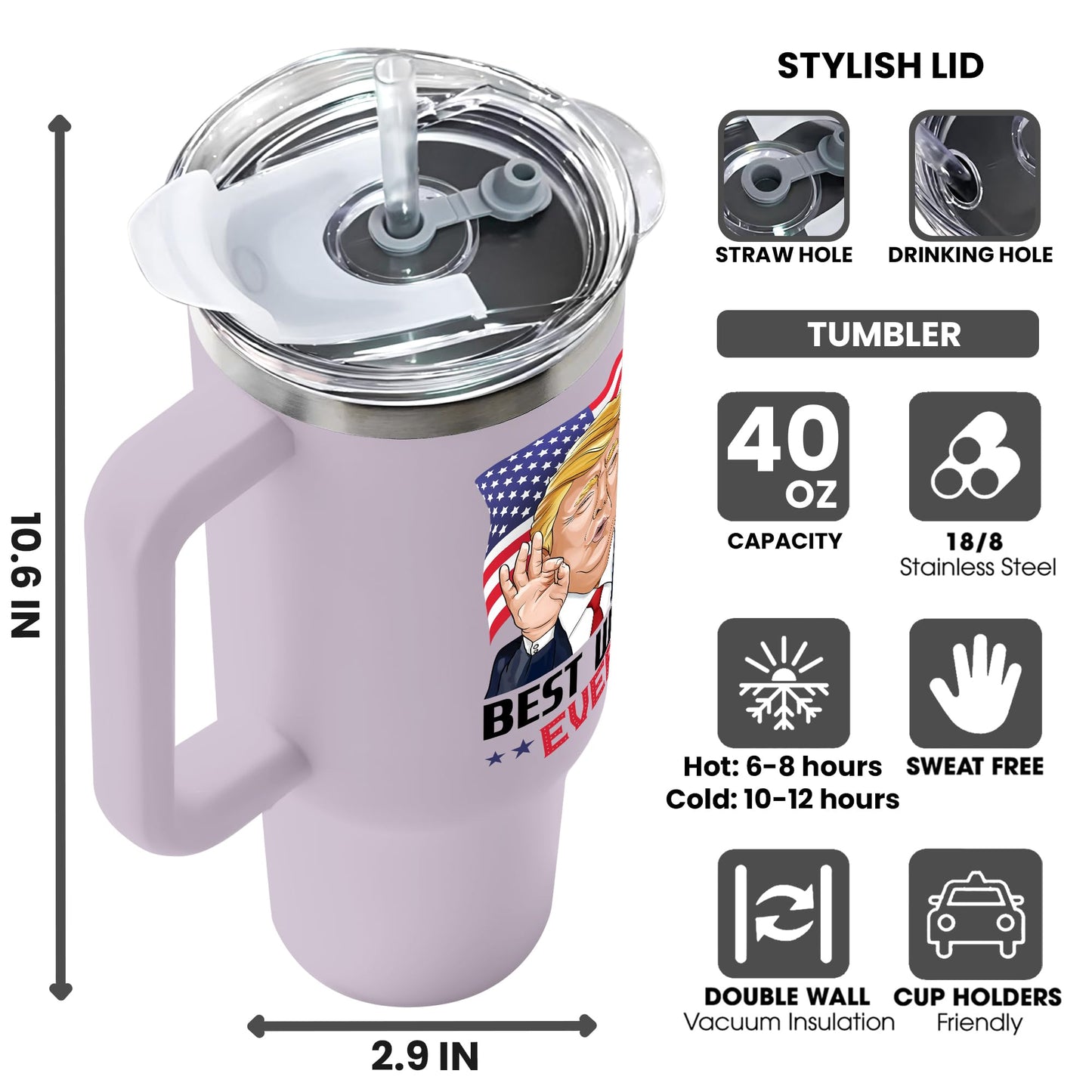 Mocosweeties Gifts for Wife from Husband - Wedding Anniversary for Women, Birthday, Mothers Day, Christmas Wife Gifts for Her - Romantic Love Gift for Her - 40 Oz Purple Stainless Steel Tumbler