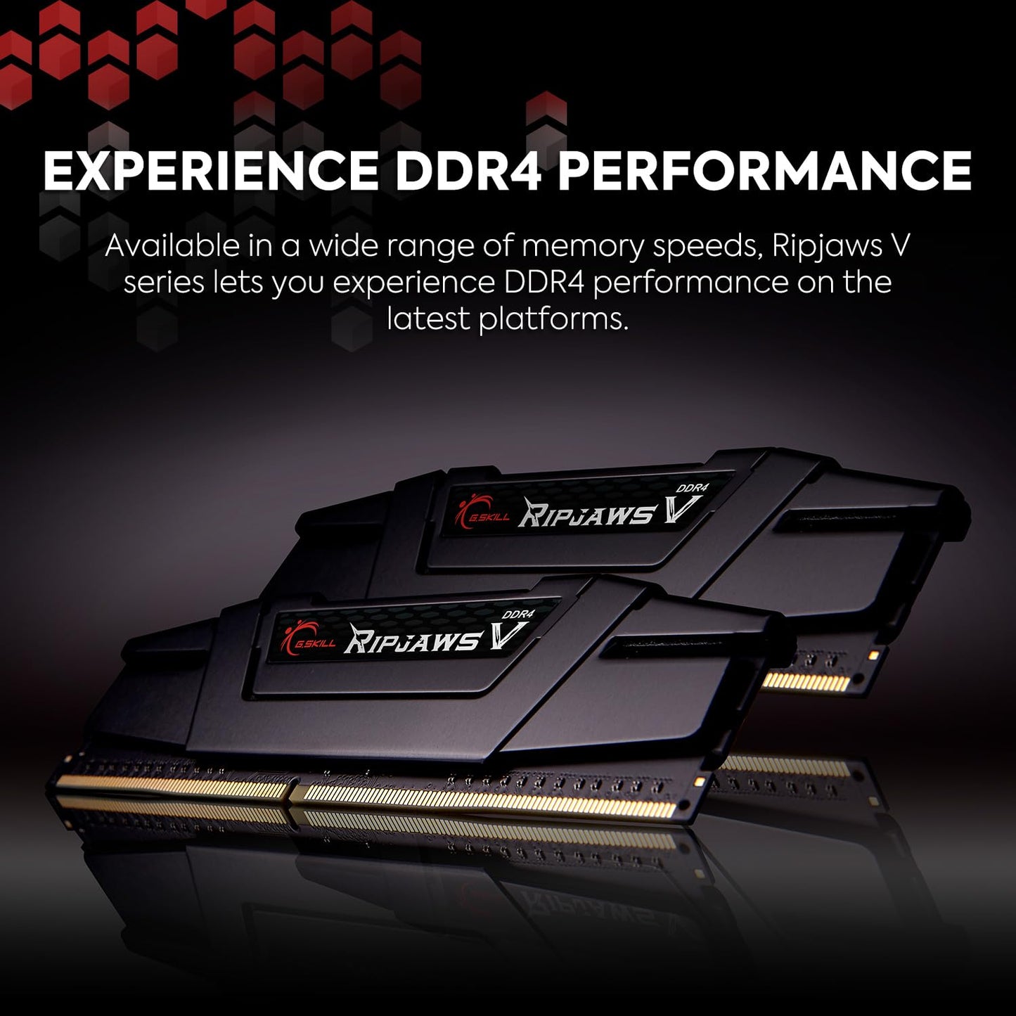 G.Skill Ripjawsv Series Ddr4 Ram (Xmp) 32Gb (2X16Gb) 4000Mt/S Cl18-22-22-42 1.40V Desktop Computer Memory U-Dimm - Black (F4-400