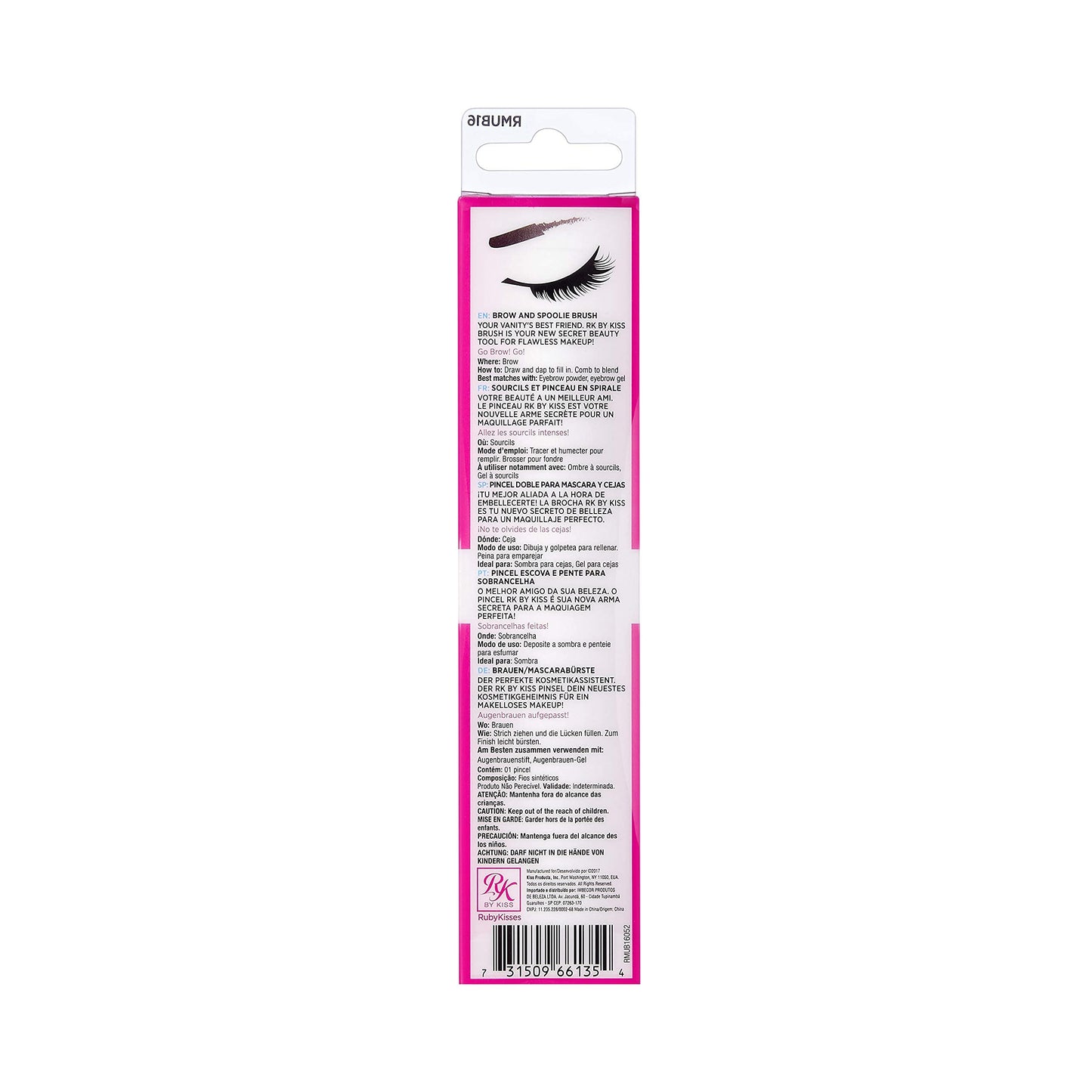 Kiss Ruby Kisses Make-Up Brush Brow & Spoolie