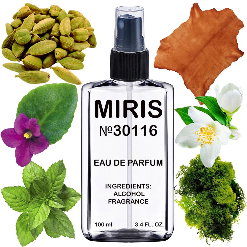 MIRIS No. 30116, Inspired by Ombre Leather 16, Long-Lasting Unisex Eau de Parfum for Women & Men, Spray 3.4 Fl Oz / 100 ml