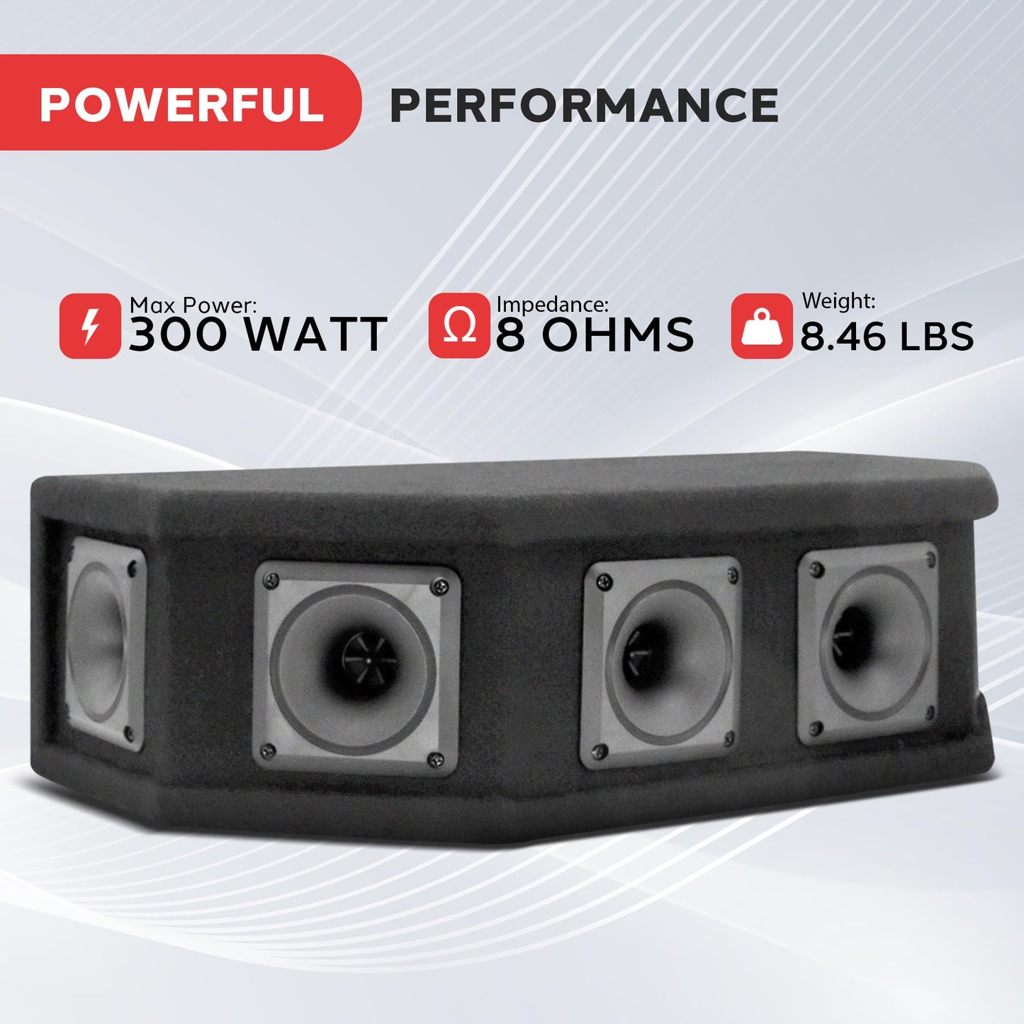 Pyle-Pro 6 Way Dj Speaker System, 300 Watt Peak Power, 150 Rms, Six 2.5 Inch Piezo Horn Tweeters, 8 Ohm Impedance, Full Range Au