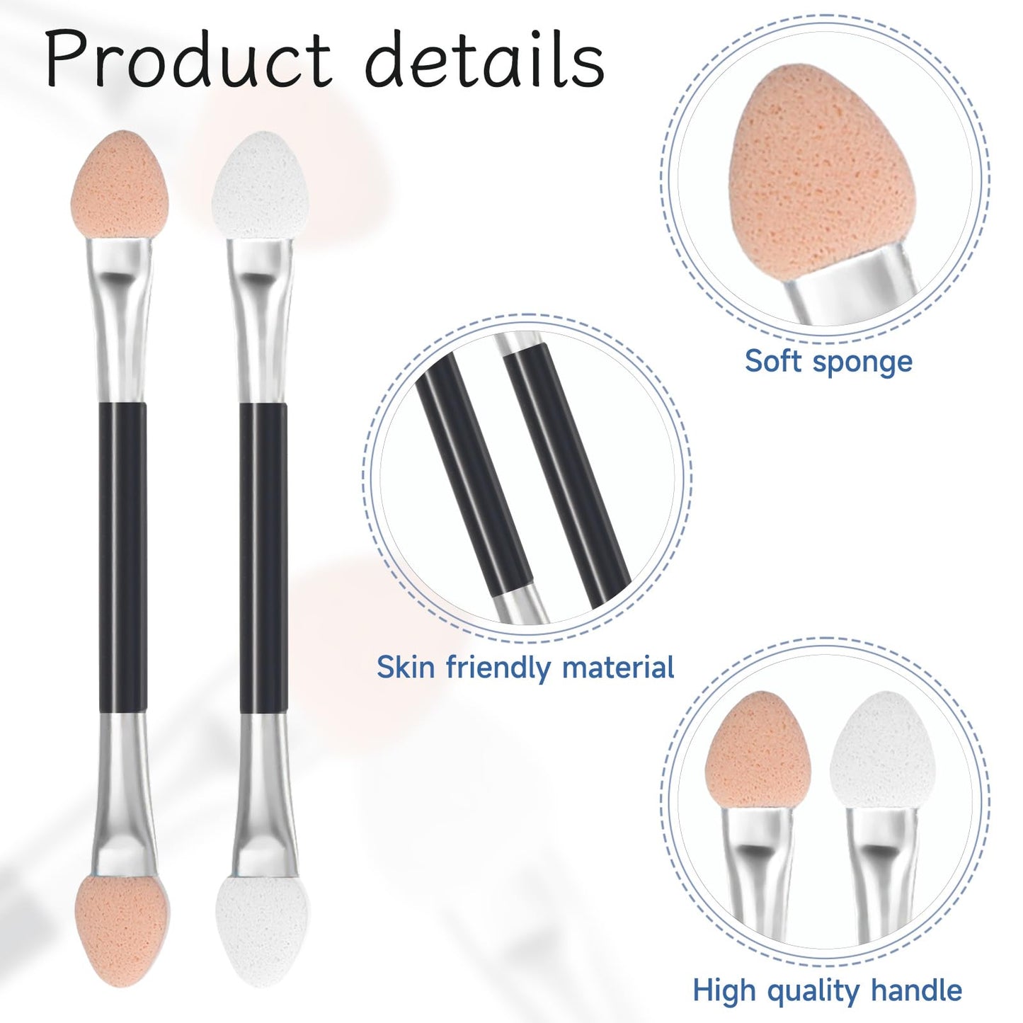 Disposable Eyeshadow Applicators, 30 PCS Dual Sides Eye Shadow Applicator Sticks Double Head Eyeshadow Applicators Eye Shadow Sp