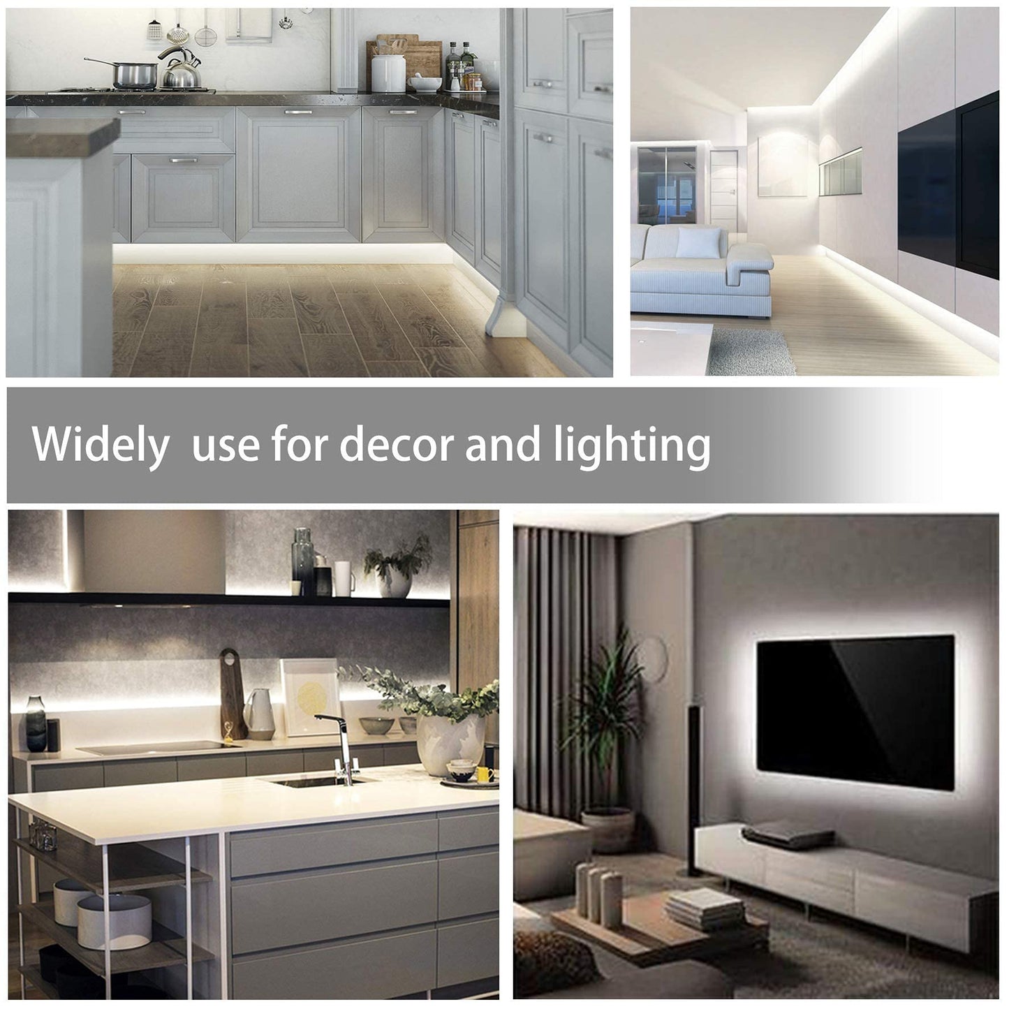 MYPLUS LED Strip Lights White, 16.4ft Daylight White 6000K LED Tape Lights with Dimmable 700 Lumen and 300 LEDs Bright Flexible Led Light Strip for Vanity Mirror,Under Cabinet,Kitchen,Bedroom
