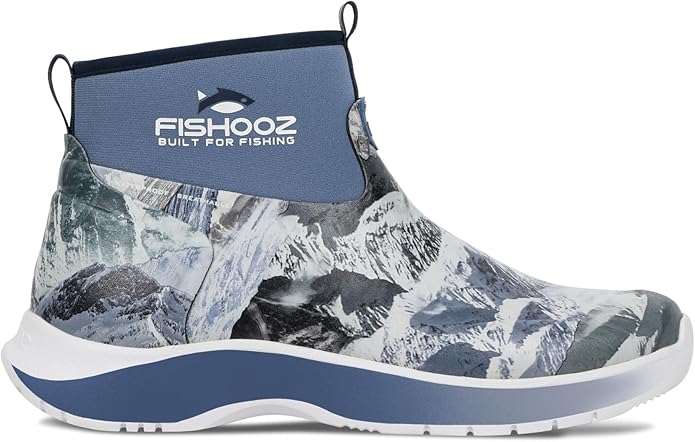 FISHOOZ Men's DryRun Ankle Deck Boot, Waterproof, Breathable, Storm-Proof Rubber Shell, Boat Boot, Fishing Boot, Rain Boot