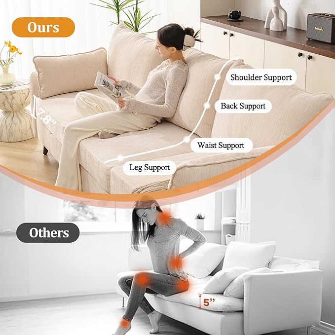 Rexulqo 135'' Modular Sectional Sofa with All Seats Storage,Oversized 4-Seater Comfy Cloud Couches with 7.8'' Thick Cushion,24.5'' Deep Seat,Big Couch for Living Room,Bedroom,Velet,Cream