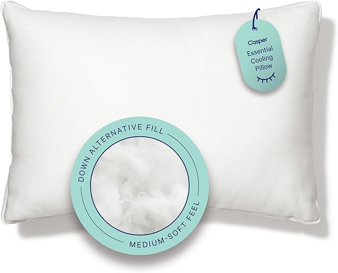 Casper Sleep Essential Cooling Pillow, King, White