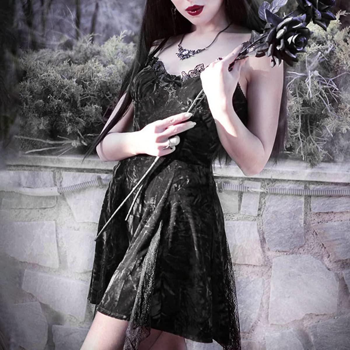 Gothic Dress Vintage Goth Dresses for Women Romantic Casual Dress Halloween Party Costumes