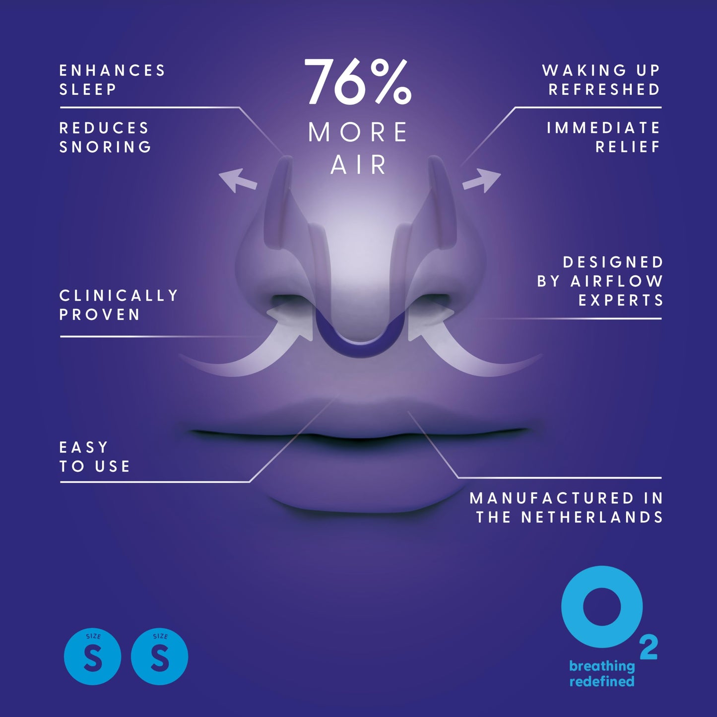 AIRMAX Nasal dilators for Sleeping - 76% More Airflow - Anti Snore Device - Breathe Freely Through The Nose - Sinus Relief, Sleep aid and snoring Solution - 2X Small Blue - 6 Month Relief