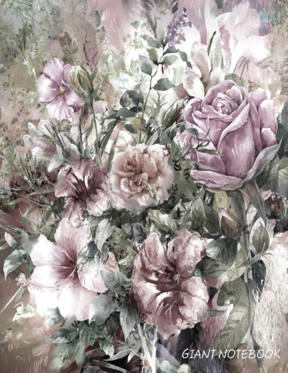 Giant Notebook: Giant Notebook Journal with 1000 Sheets (500 College Ruled Pages) 8.5 x 11Pretty Stylish Rose Floral Design For Professionals, Students, Artists, Writers and Teachers
