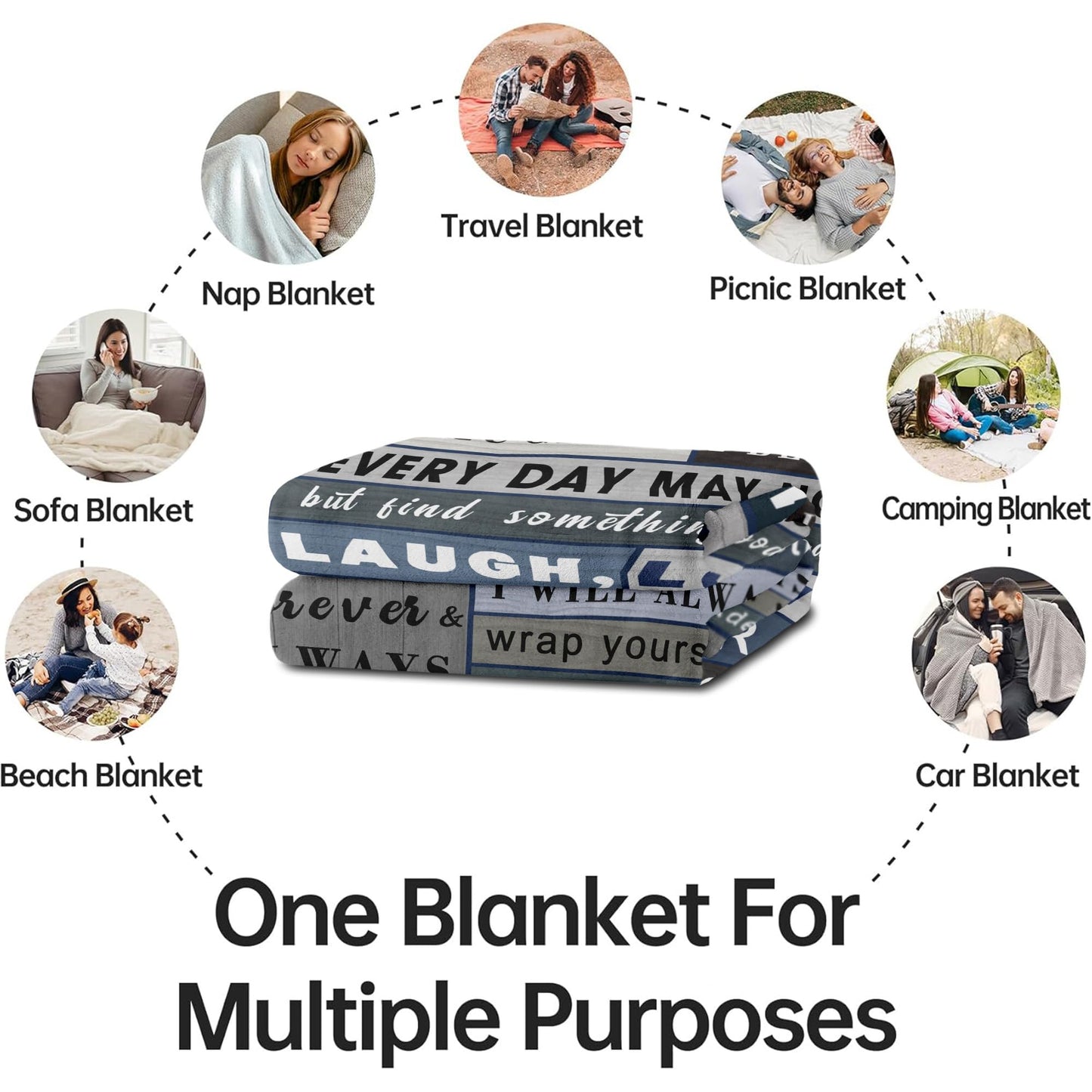 Spwasplo Gifts for Son Fathers Day Blanket from Mom Dad - Son Christmas Birthday Gift Adult - Ultra Soft Plush Throw Present Ideas for Bedding Sofa - 60"x50"