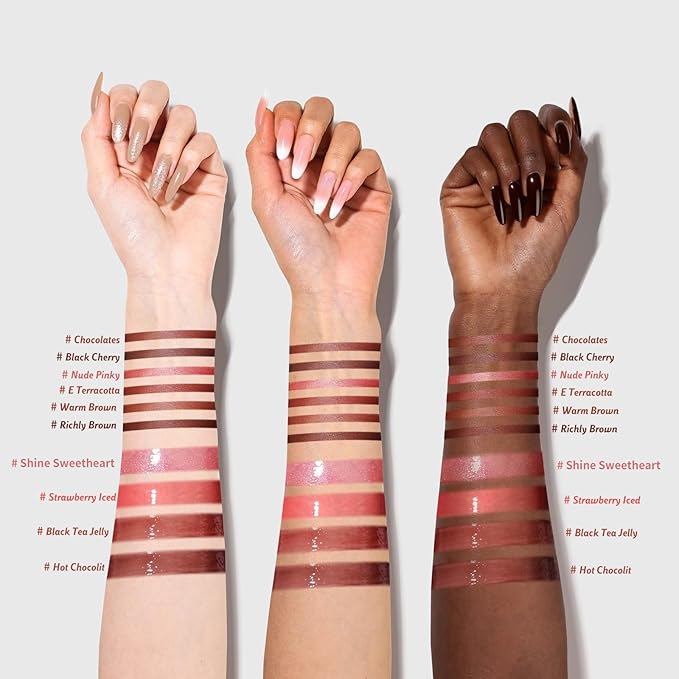 KIMUSE Lip Stain Peel Off & Lip Oli Set, Long Lasting Lip Liner Stain, Waterproof, Transfer-Proof, Hydrating Shine Lip Oil with Vitamin E & Jojoba Oil
