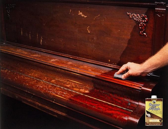 HOWARD - Restor-A-Finish: Restore Your Dark Walnut Wood Finishes Repair Scratches, Eliminate Stains, White Heat or Water Rings and More. Safe on Furniture, Trim, and All Finished Wood. Size: 8 Fl oz
