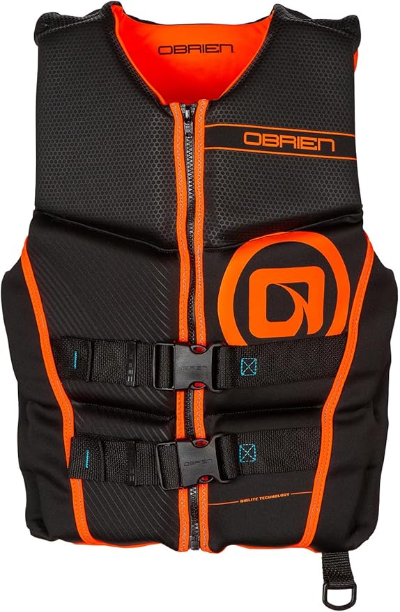 O'Brien Flex V-Back Life Jacket – Coast Guard Approved Adult Life Vest with Flex Fit Design, Lightweight Foam & Front Zip ...