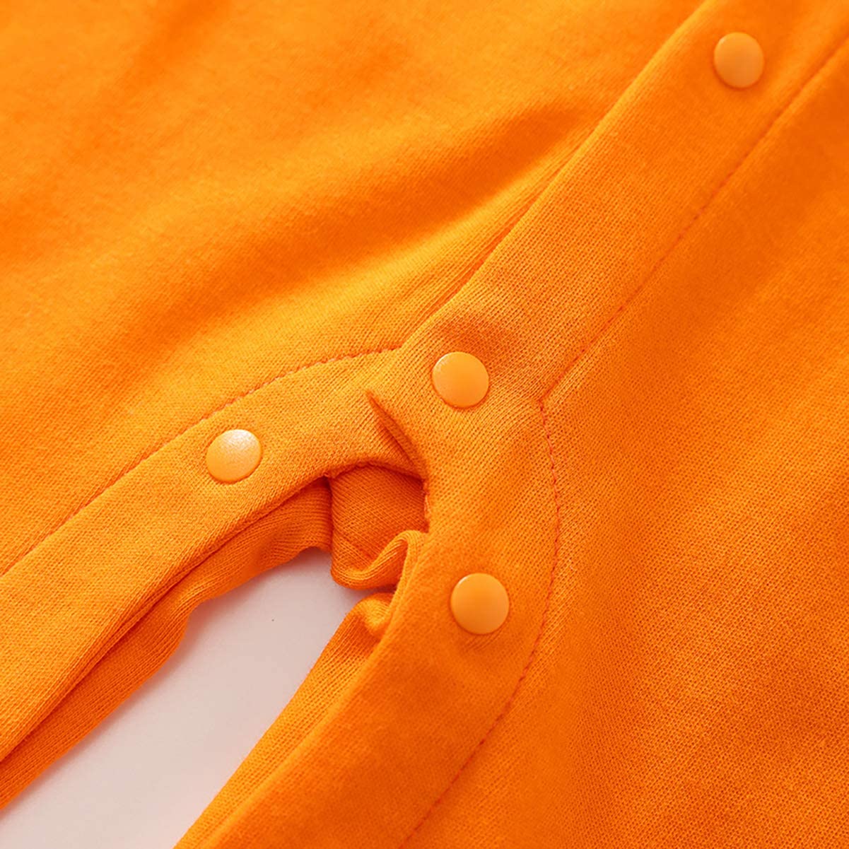 IURNXB Cute baby Cotton Romper with Adorable Orange Hooded for Babies Romper