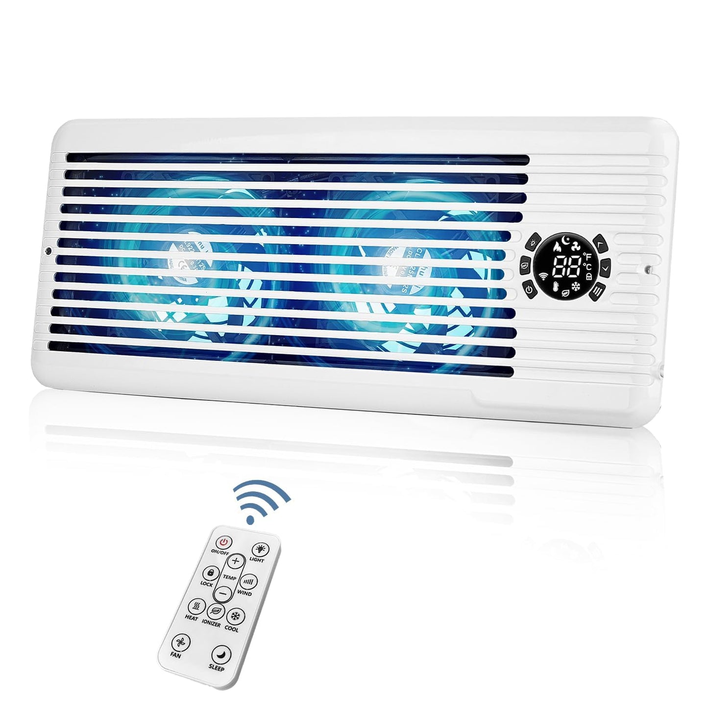 Tmyice Register Booster Fan For 4 X 10 Register Holes, Smart Ac Vent Booster Fans Improves Heating & Cooling With Remote And The