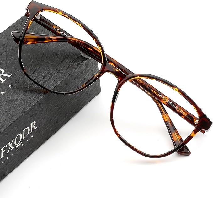 JFXQDR Women's Blue Light Blocking Glasses, TR90 Frame Computer Gaming Glasses Anti Eyestrain & UV Glare RF6208