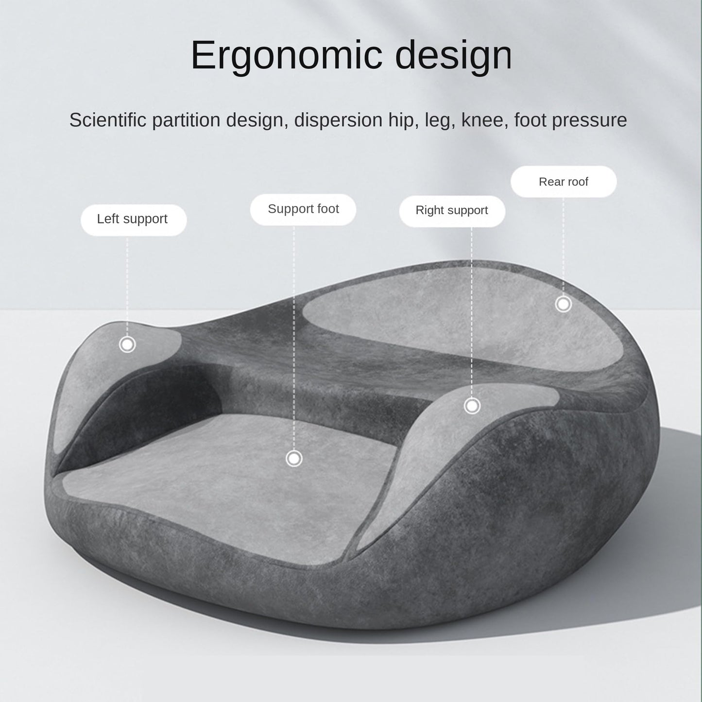 HXQWDQL Foam Meditation Cushion, Oversized Floor Pillows Pads for Sitting, Yoga Cushion, Resting Cushion, Memory Foam Filling Cushion (Grey)