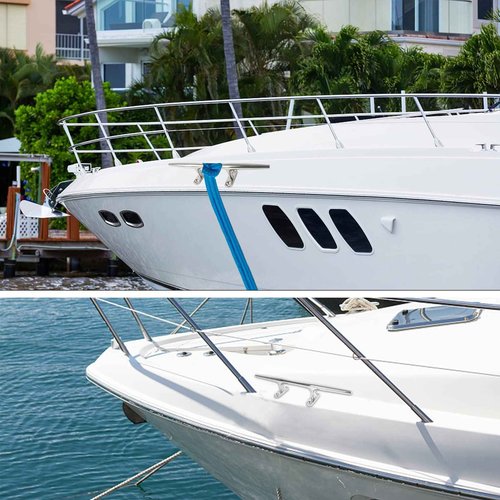 VEITHI Boat Cleats Dock Cleats 15 inch 316 Stainless Steel, Large Boat Dock Cleats Open Base, Boat Cleat Marine Cleats with Hardware, Rope Cleat for Boat/Yacht/Deck/Nautical Decor (2 Pack)