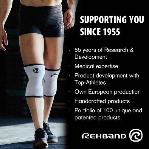 Rehband 5mm Neoprene Shin Calf Sleeve, Compression Support Men & Women for Calf and Shin, Promotes Blood Circulation, Ideal for Strength Training, Colour:Carbon/Black - 1 Pair, Size:X-Large