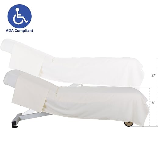 EarthLite Ellora Electric Lift Massage Table with Manual Tilt, Made in USA, 30" x 73, Vanilla Creme