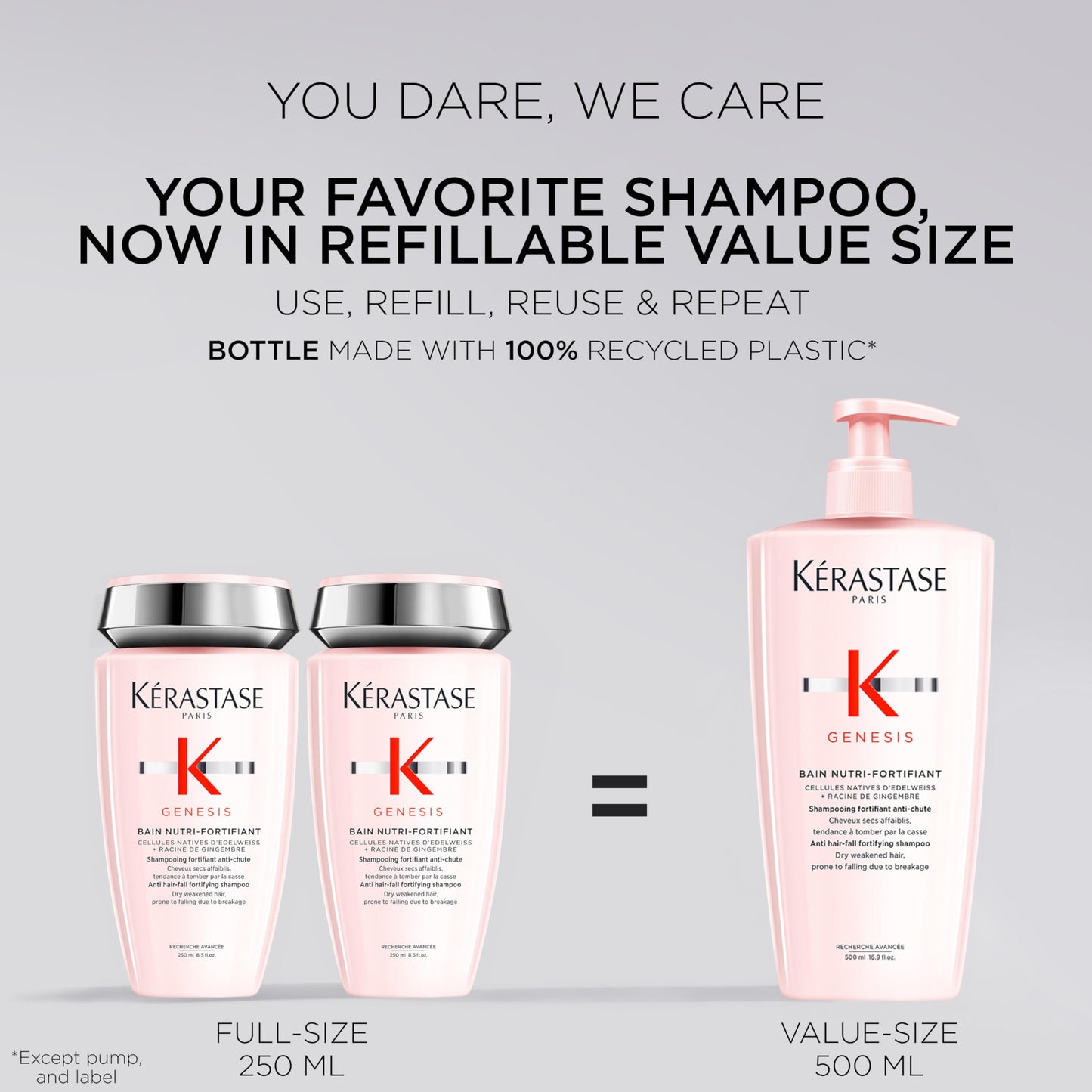 Kerastase Genesis Strengthening Nutri-Fortifiant Shampoo - For Weak or Damaged Hair, Detangles & Hydrates, For Normal to Dry Hai