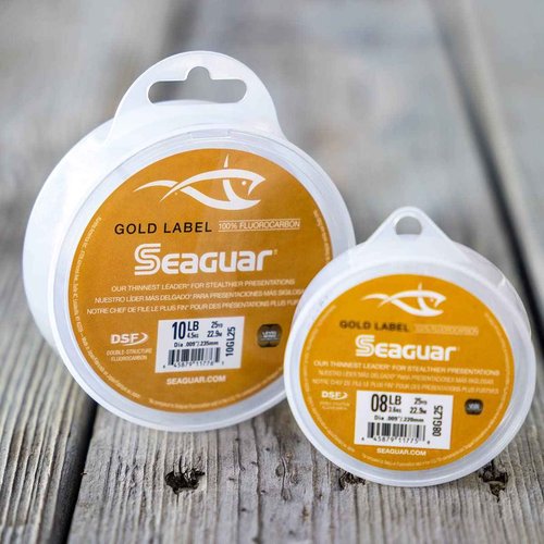 Seaguar Gold Label 100% Fluorocarbon Fishing Line leader, 60lb Break Strength, 50yds, Clear - 60GL50