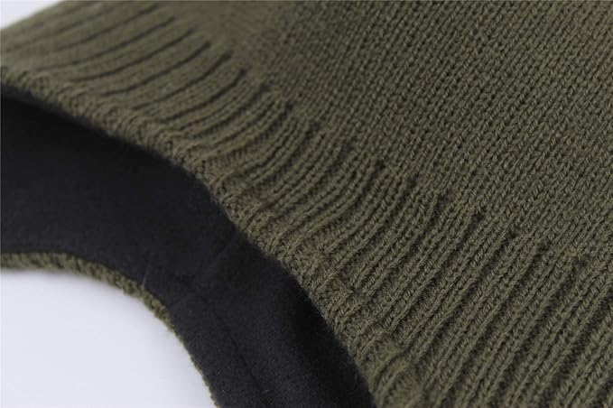 Connectyle Men's Knit Winter Hat with Ear Flaps Fleece Lined Beanie Warm Knitted Skull Cap Beanies Watch Hat