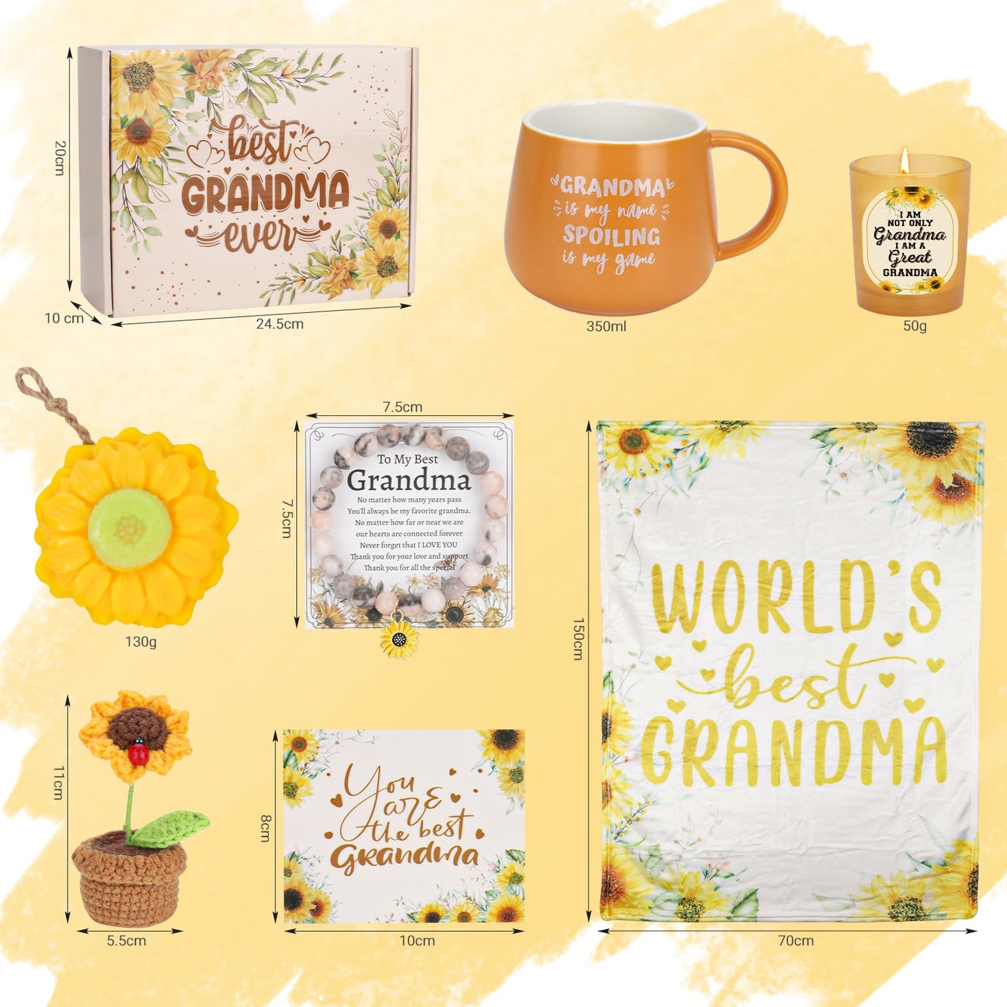 Grandma Gifts,New Grandma Gifts,Nana Gigi Gifts Box from Granddaughter Grandson,best grandma gifts Grandma Spa Gift Grandma Coffee Mug