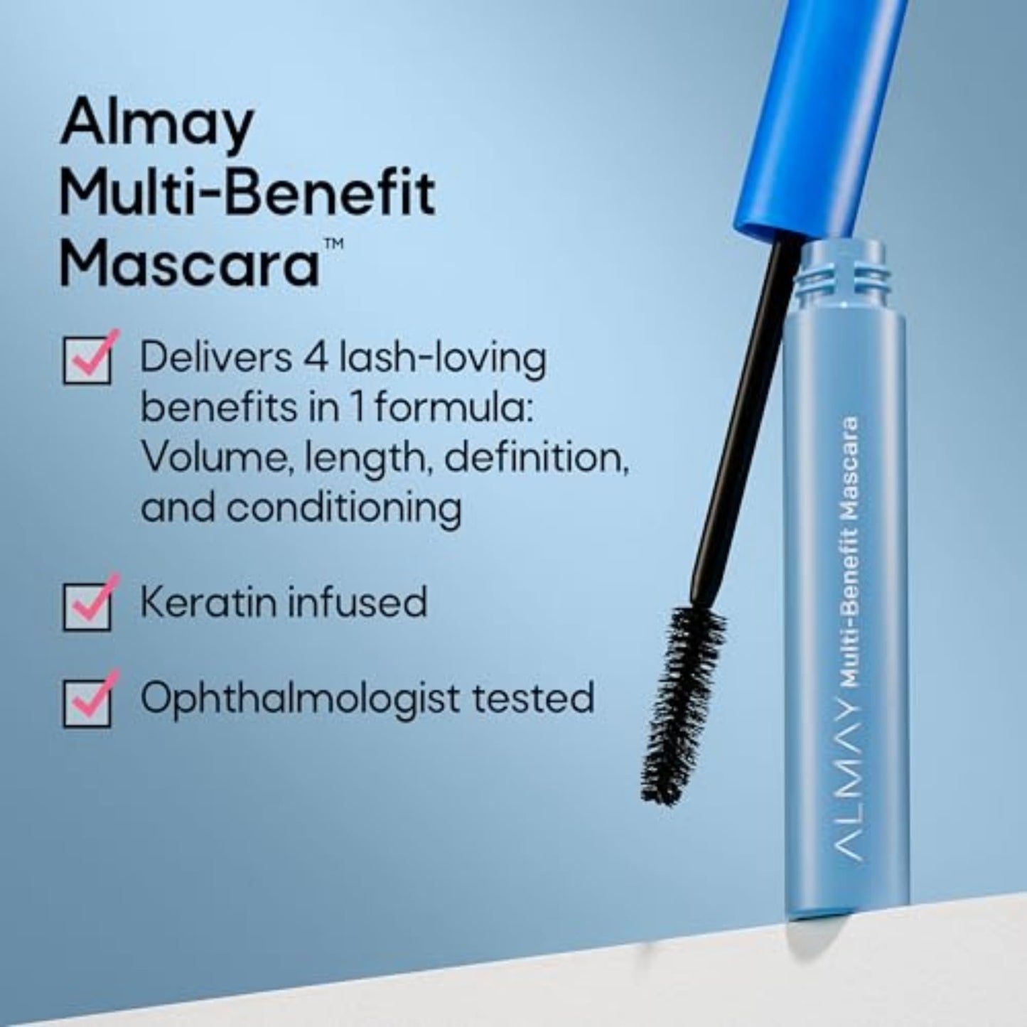 Almay One Coat Multi-Benefit Mascara, Black 0.24 oz