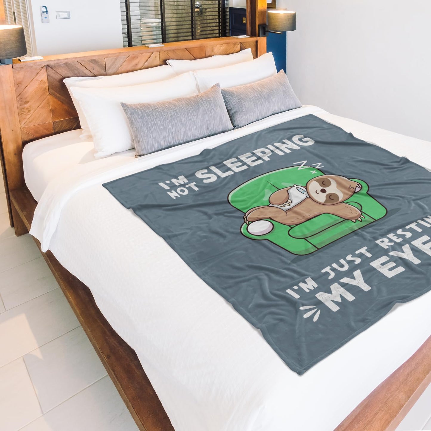 Funny Birthday Gifts for Men Dad Grandpa Husband, I'm Not Sleeping Blanket, Dad Birthday Gift Ideas, Funny Blanket Gift for Boyfriend Brother Uncle, 60" x 50"