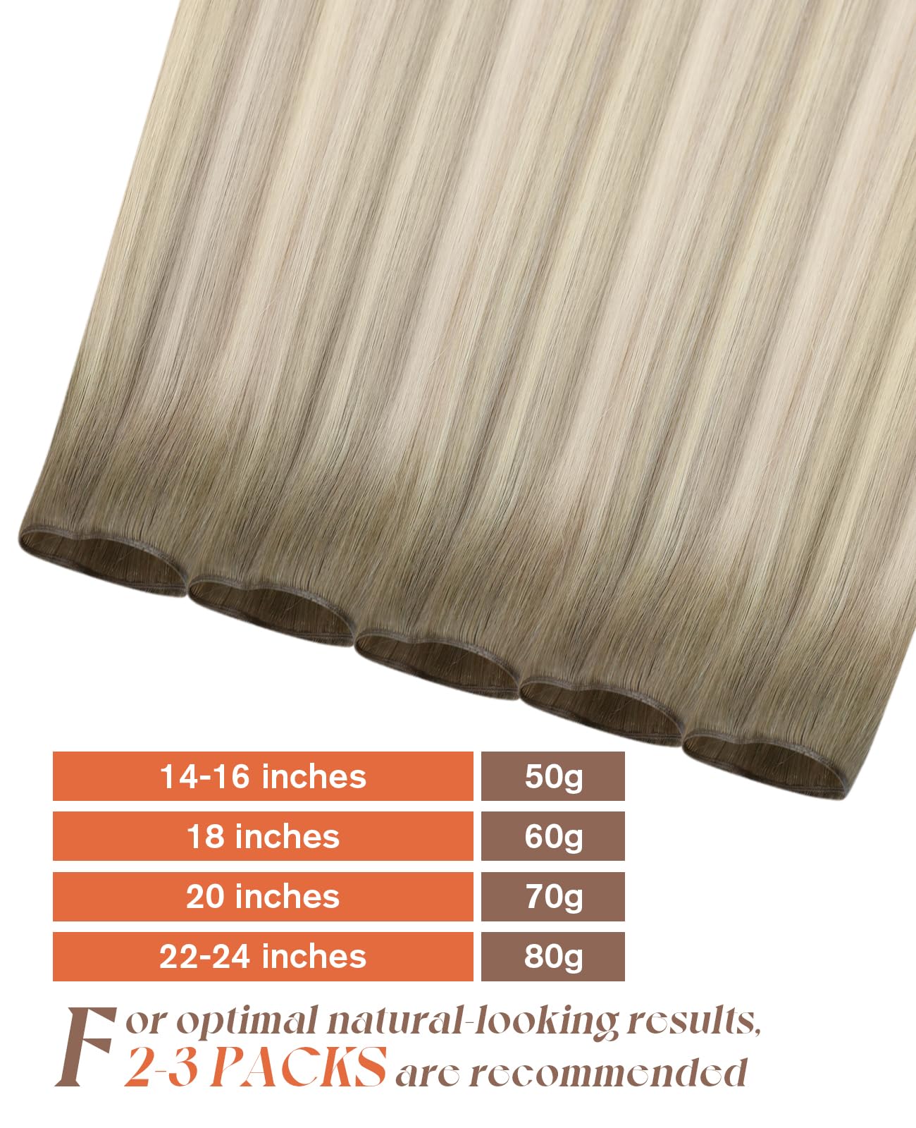 Sunny Hair Genius Weft Sew in Hair Extensions Real Human Hair Blonde Genius Weft Hair Extensions Human Hair Hand Tied Hair Exten