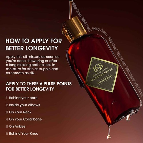 Brown Sugar Babe Wild Card Body Oil, Nourishing Oil for Women with Jasmine Perfume Oil and Cedar, Scented Skin Care, Paraben Free, Body-Oil Perfume, Phthalates Free, Made in USA