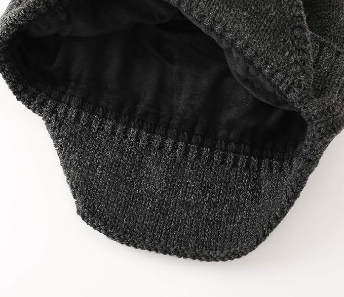 Home Prefer Mens Winter Hat Knit Earflap Hat Stocking Caps with Ears Beanie Hat