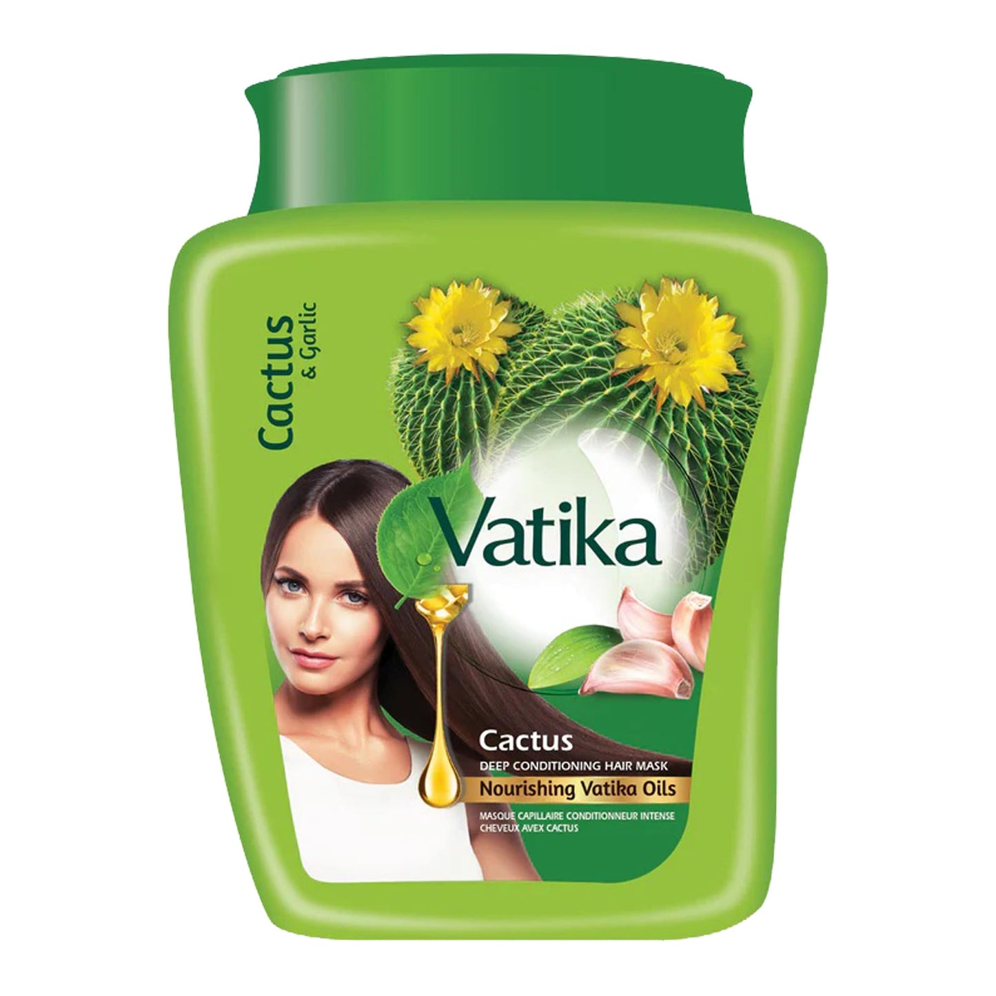 Vatika Naturals Hot Oil Hair Mask - Cactus & Garlic & Multivitamin for Dry, Damaged, Nourishing & Strengthening, Deep Conditioni