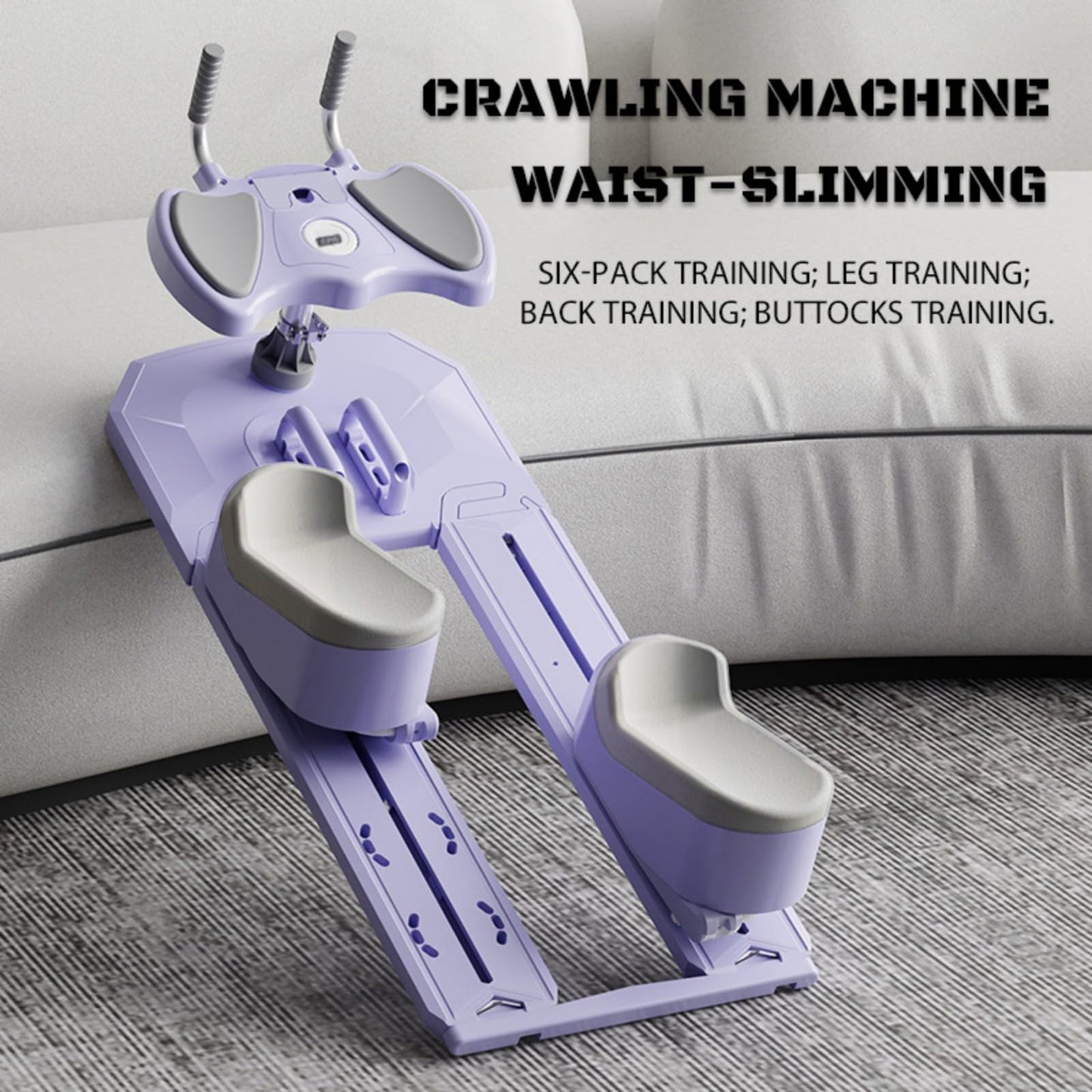 Workout Crawling Machine for Core Training Waist Slimming Fitness Equipment Wholesale 3-Level Adjustment Multi-Functional Ab Trainer for Full-Body Back & Lumbar Support Home Gym Equipment (Pink)