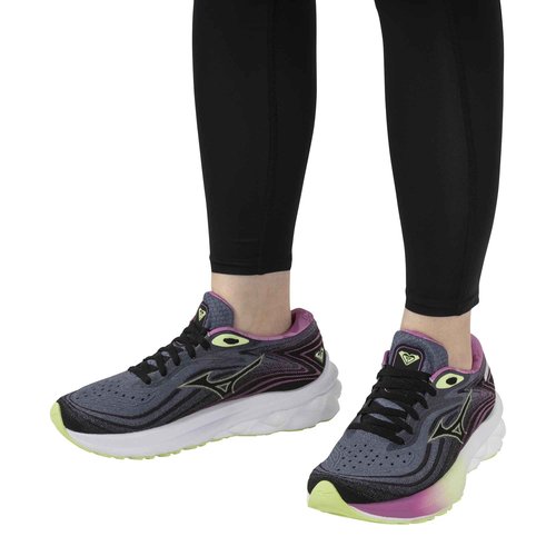 Mizuno Women's Wave Skyrise 5 Roxy Running Shoe | Neutral Running Shoe | Wild Wind-Black | US Womens 7