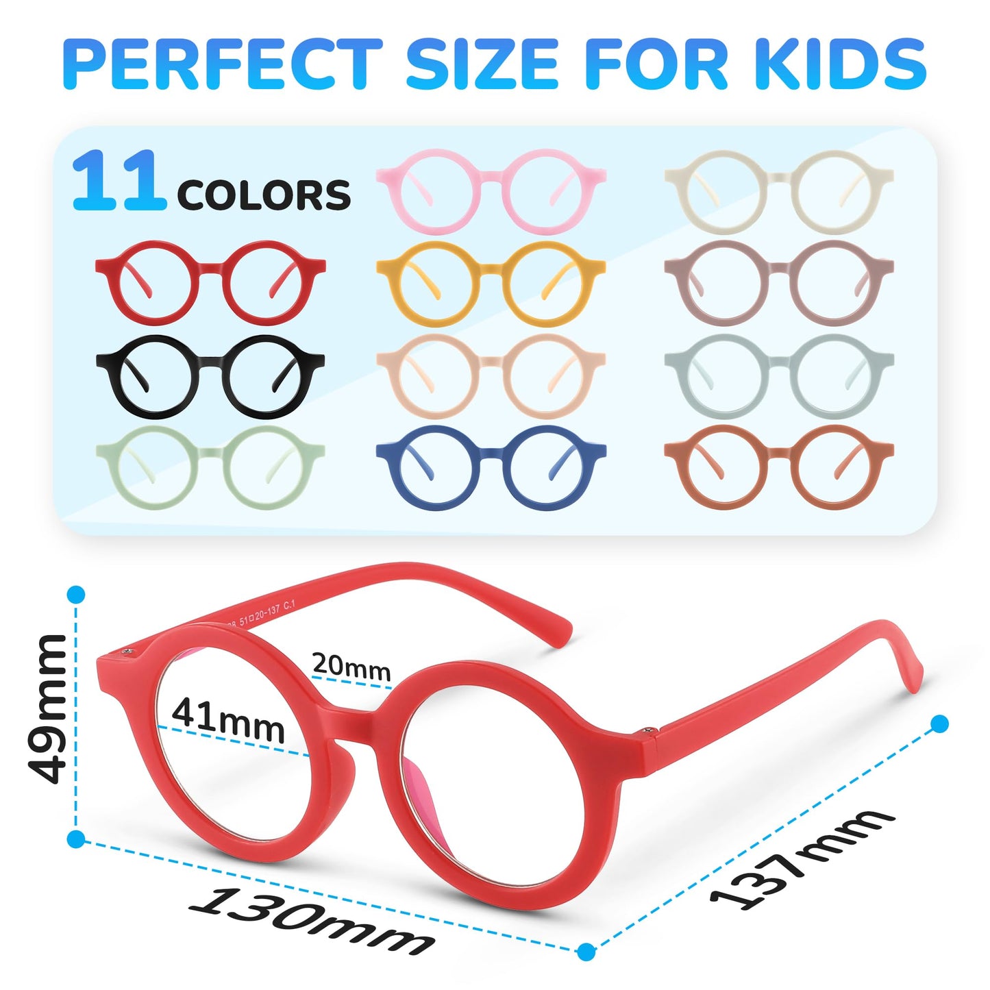 Yogo Vision Kids Blue Light Blocking Glasses For Girls And Boys Anti Glare Computer Glasses School Work Eyewear 3 Pack (Green, O
