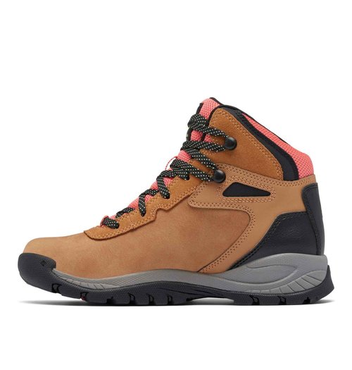 Columbia Womens Newton Ridge BC Nubuck Hiking Boot, Elk/Spring Yellow, 7.5