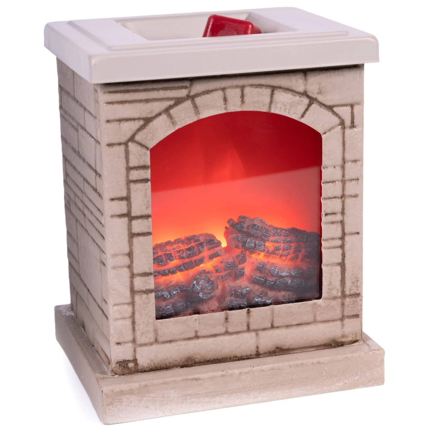 Scentsationals Christmas Wax Warmer, Wax Melt Warmer for Scented Wax ; Holiday Collection Stacked Stone Fireplace - Candle Wax Melter for Fragrance Cubes and Tarts