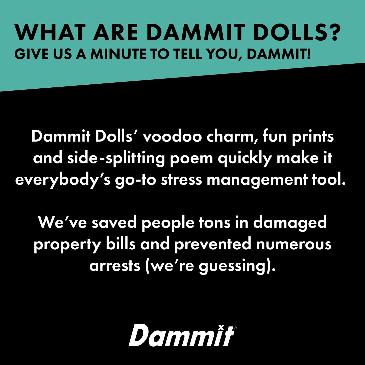 Dammit Doll - Classic Random Color, Stress Relief - Gag Gift - 1 Doll