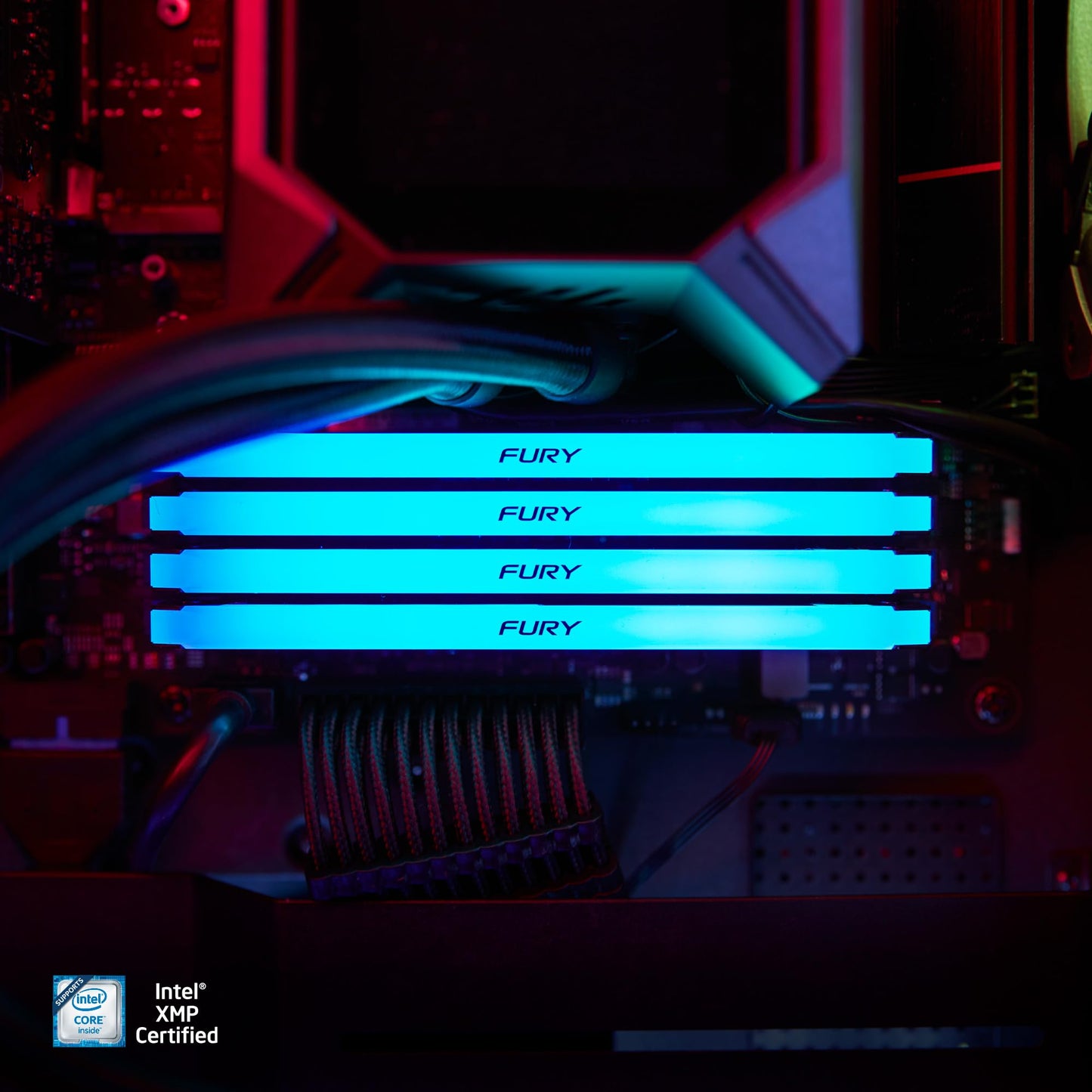 Kingston Fury Beast Rgb 16Gb 2666Mt/S Ddr4 Cl16 Dimm (Kit Of 2) Computer Memory Kf426C16Bb2Ak2/16